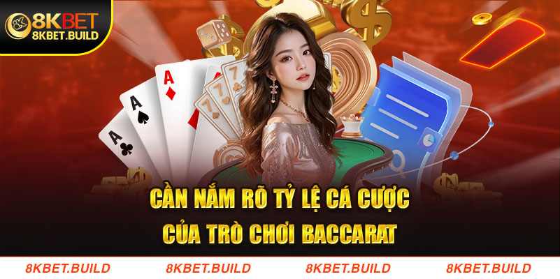 Hội viên 8KBET cần nắm rõ tỷ lệ cá cược của trò chơi baccarat